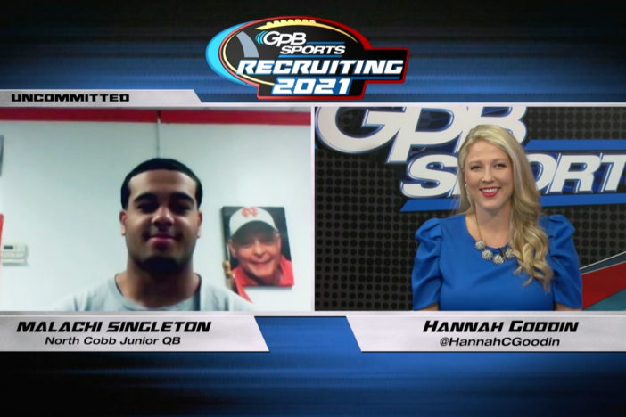 GPB’s Hannah Goodin talks to North Cobb QB Malachi Singleton about his recruiting process.