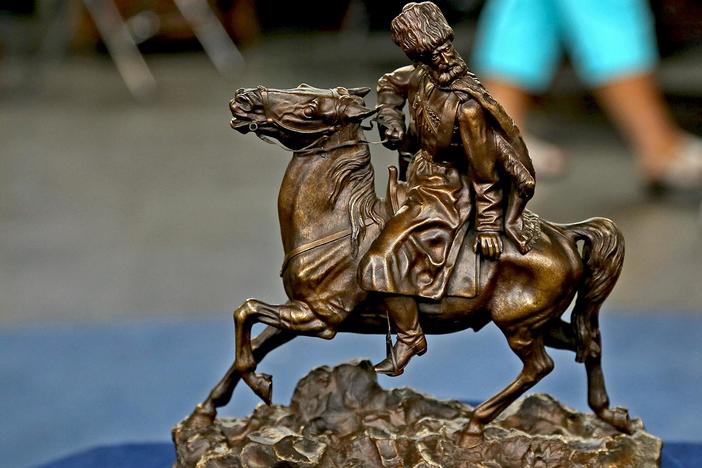 Appraisal: Evgeny Naps Bronze, ca. 1880, from Detroit Hour 2.