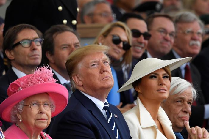 In Britain, Trump combines ceremony with controversy