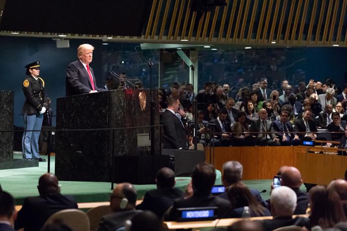 President Trump on the world stage.