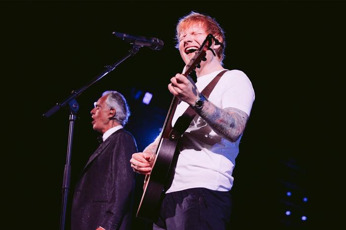 Ed Sheeran and Andrea Bocelli perform "Perfect Symphony."