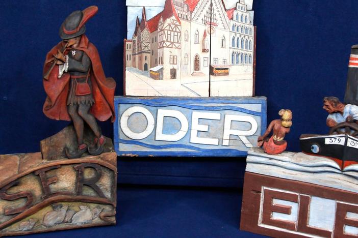 Appraisal: German POW Folk Art Signs, ca. 1944, from Boston Hour 3.