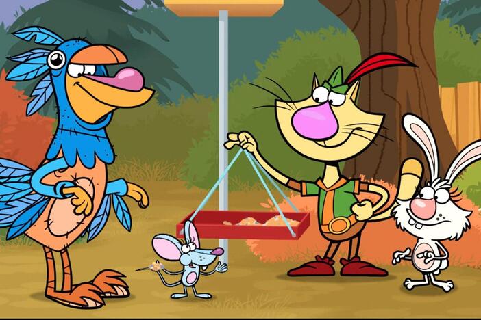 Nature Cat and his pals can’t wait for a day of backyard bird watching! 