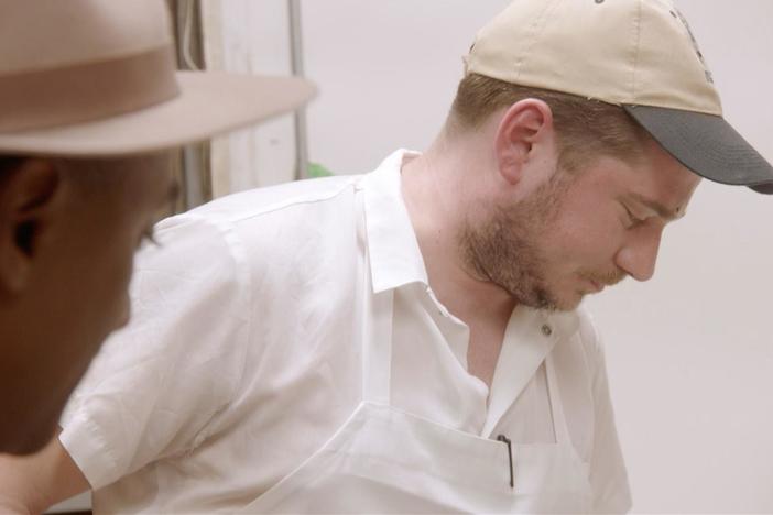 Chef Damon Menapace cooks an Abruzzian taccozzelle for Marcus.