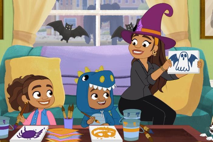 Junior’s Halloween costume is ruined./ Alma sets up a spooky Haunted Hallway.