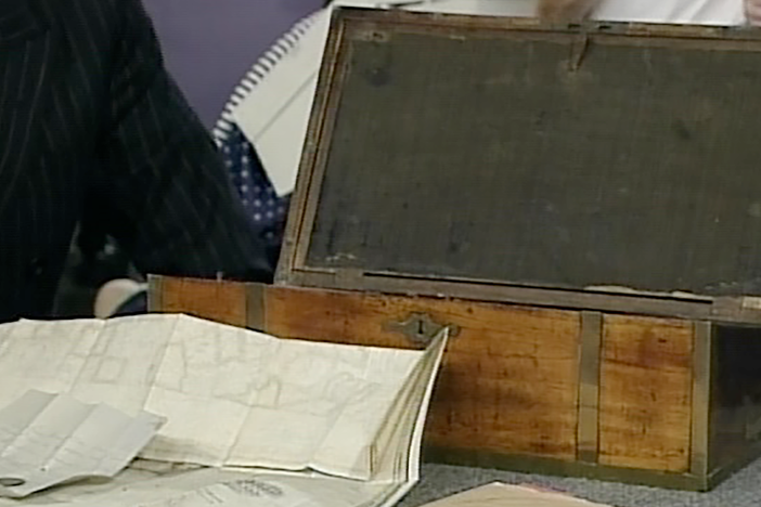 Appraisal: English Lap Desk & Contents, ca. 1835, in Vintage Portland.