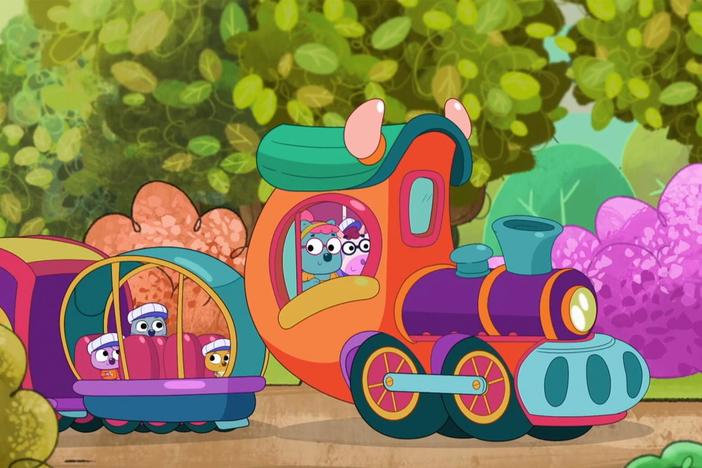 It’s a Wombats’ road trip on the Moo Moo Choo Choo!/The Wombats visit Great Uncle Duper.