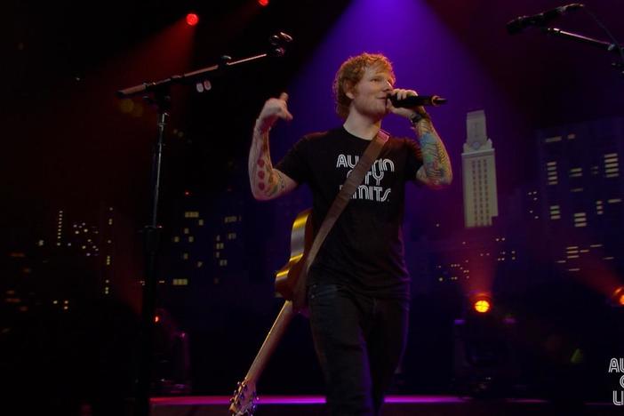 Ed Sheeran and the Austin City Limits audience perform "Sing."