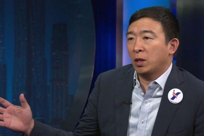 Andrew Yang on why he thinks he can stand out in a crowded field of candidates.