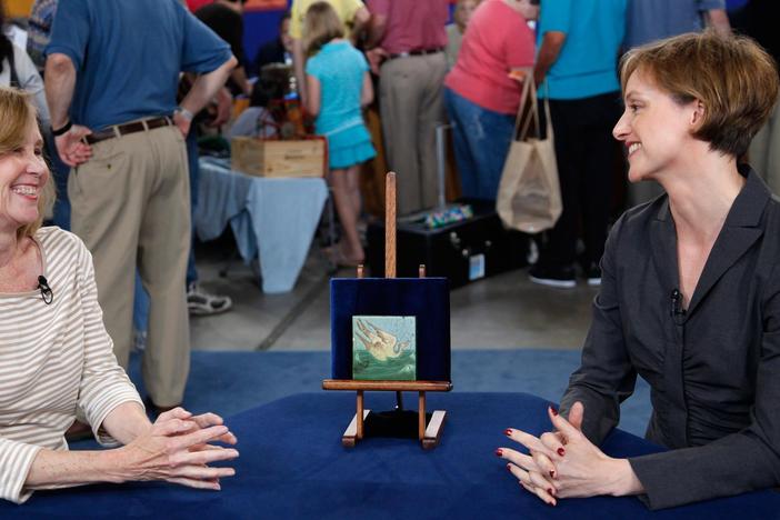 In a preview from Atlantic City, Suzanne Perrault appraises an arts and crafts tile.