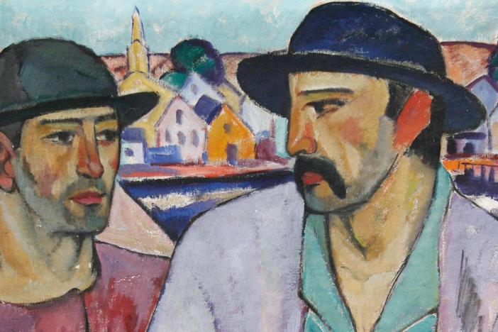 Appraisal: Nordfeldt Two-Sided Painting, ca. 1915, from Baltimore Hour 3.