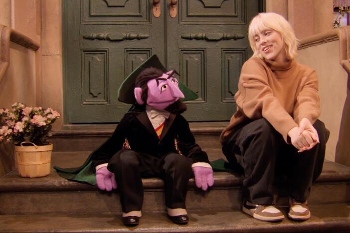 Join Billie Eilish and your Sesame Street friends to sing a song.