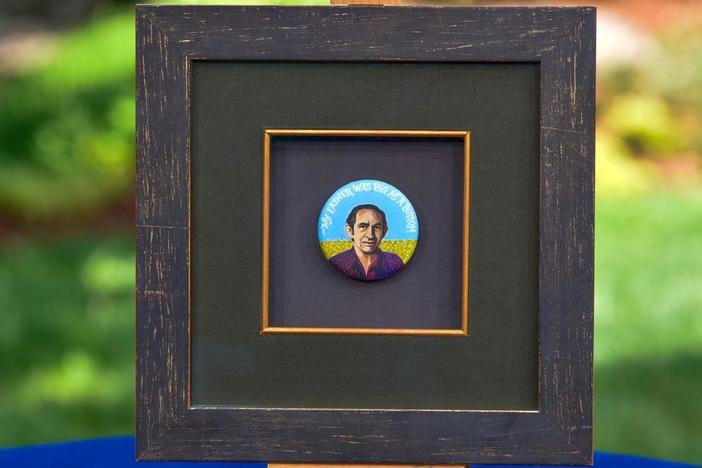 Appraisal: Carroll Cloar-painted Button, ca. 1970