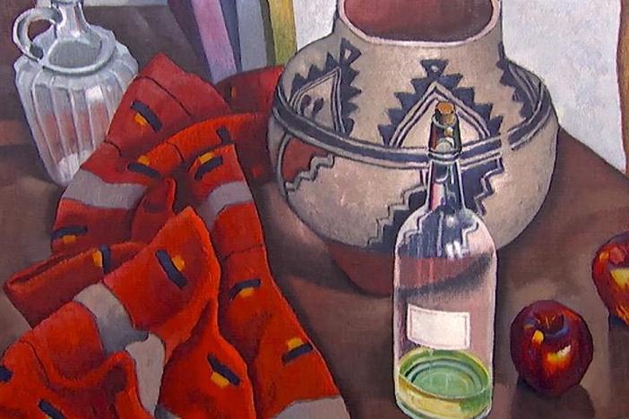 Appraisal: 1926 Raymon Jonson "Pot & Blanket" Oil , from Anaheim Hour 3.