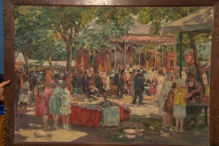 Appraisal: Louis Floutier Oil Painting, ca. 1920