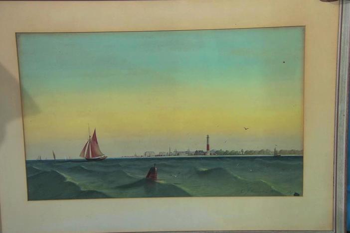 Appraisal: 1875 D. J. Kennedy Atlantic City Watercolor