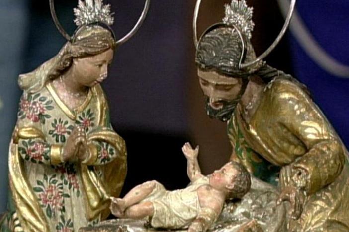 Appraisal: 18th-Century Polychrome Plaster Figures, from Vintage San Francisco.