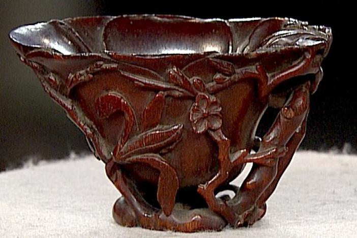 Appraisal: 17th-Century Rhinoceros Horn Cup, from Vintage Baltimore.