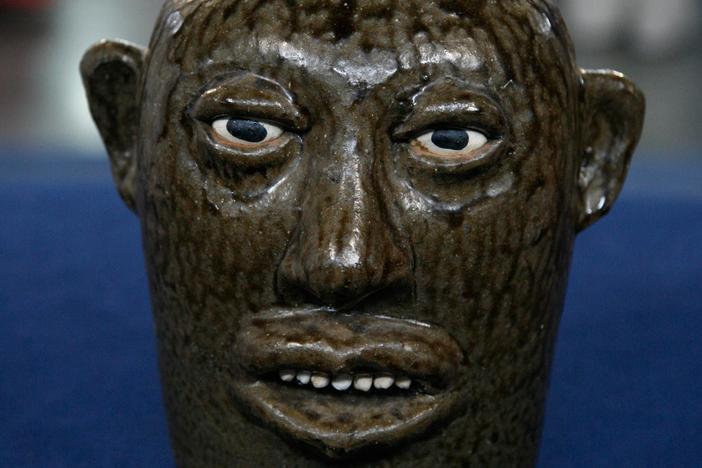 Appraisal: Lanier Meaders Face Jug, ca. 1975, from Kooky & Spooky.