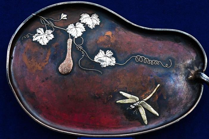 Appraisal: 1878 Tiffany & Co. Mixed-metal & Mokume Tray