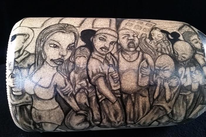 Ceramic artist Gerardo Monterrubio on his piece, "Serrano Street."