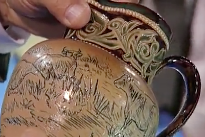 Appraisal: Royal Doulton Hannah Barlow Jug, ca.1880, in Vintage Omaha.