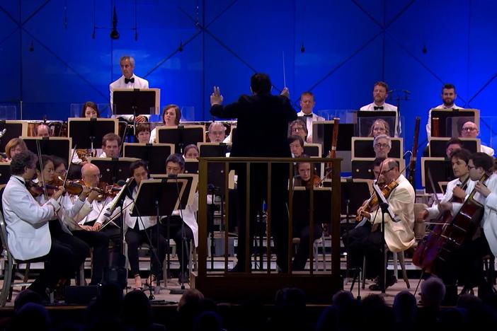 Watch this excerpt from "Starburst" performed by the Boston Symphony Orchestra.