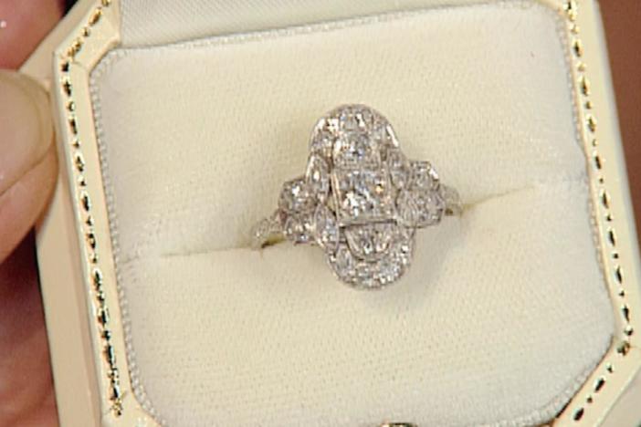 Appraisal: Diamond Cocktail Ring, ca. 1925
