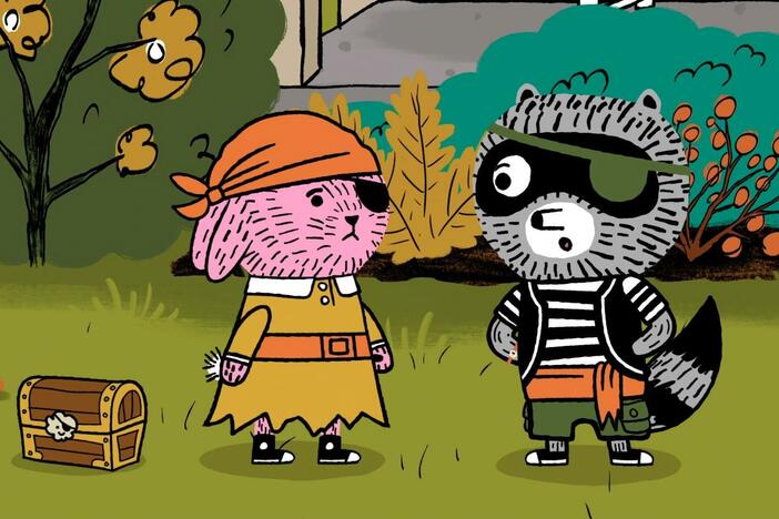 Carl is excited to go on an adventure and play Popcorn Pirates with his friends!