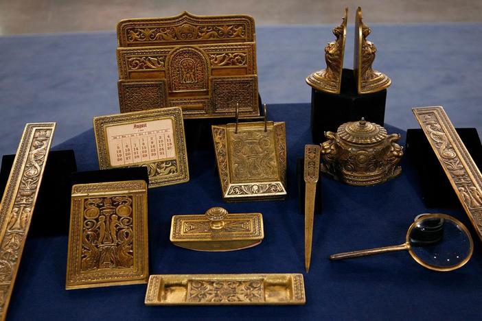 Appraisal: Tiffany Studios Spanish Pattern Desk Set