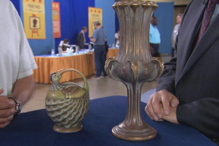 Appraisal: Paul Dachsel Vase & Robert Hanke Bird Bowl, ca. 1905, from Birmingham, Hour 2.