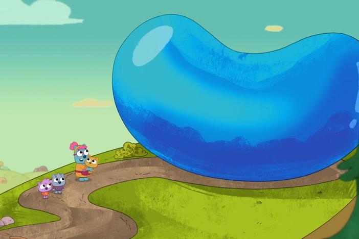 There are so many cool things to see on the way to Uncle Duper like a giant Jelly Bean!