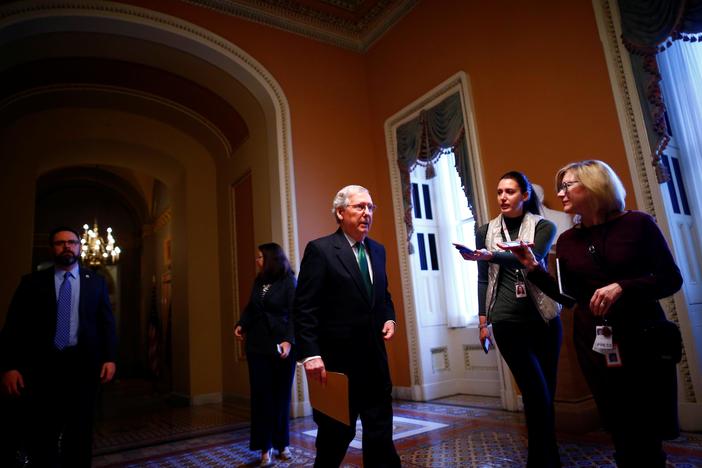Senate leaders labored all day to pass a bipartisan bill to keep the government running.