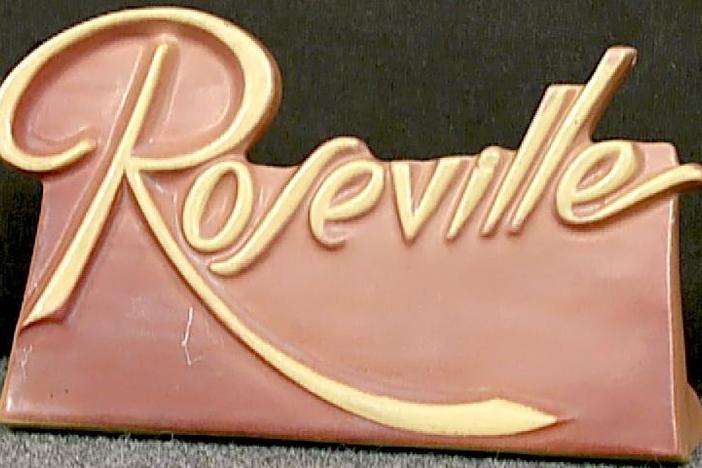 Appraisal: Roseville Pottery Sign, ca. 1940, from Vintage Providence.