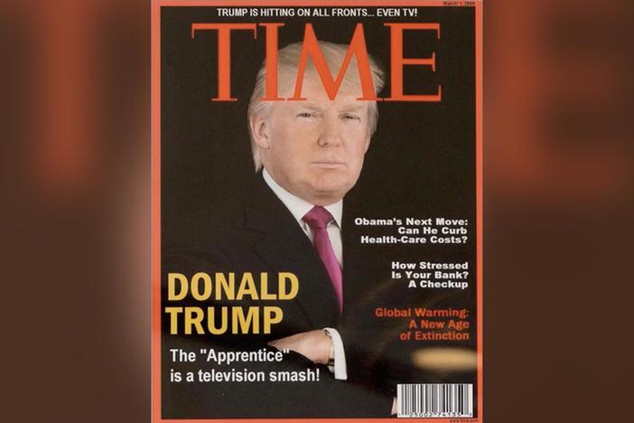 Fake TIME Magazine covers featuring President Trump are found hanging in his golf resorts.