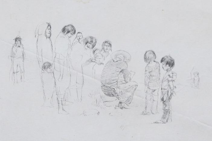 Appraisal: 1888 Charles Russell Drawing, from Rapid City Hour 1.