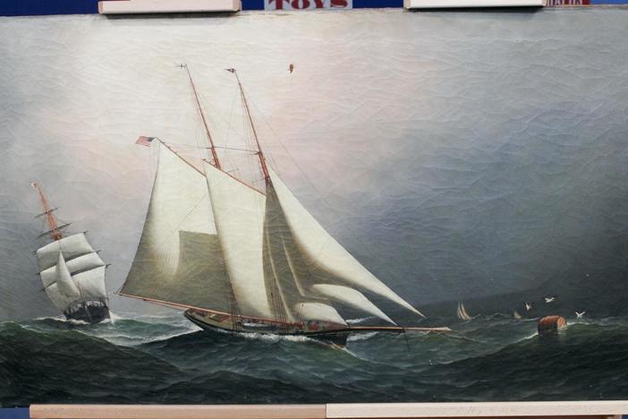 Appraisal: Painting Attributed to Antonio Jacobsen