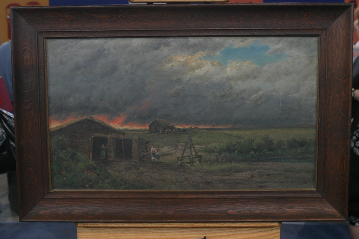 Appraisal: Henry H. Bagg Painting, ca. 1900, in Vintage Omaha.