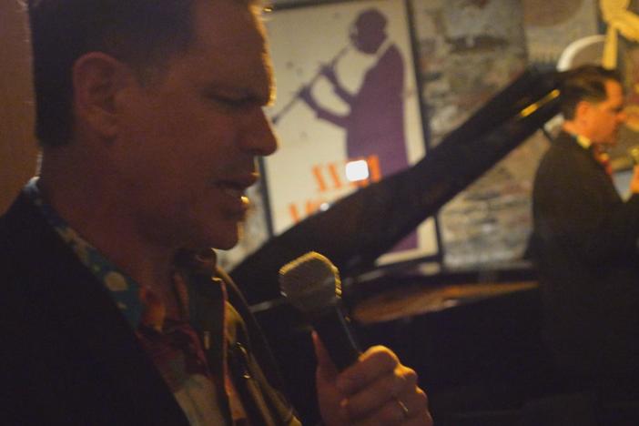 The celebrated jazz vocalist takes us to one of his favorite clubs in Greenwich Village.