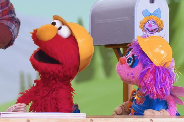 Elmo, Abby, Baby Bear, and Chris go to Fairy Tale Land to build a home for Goldilocks.