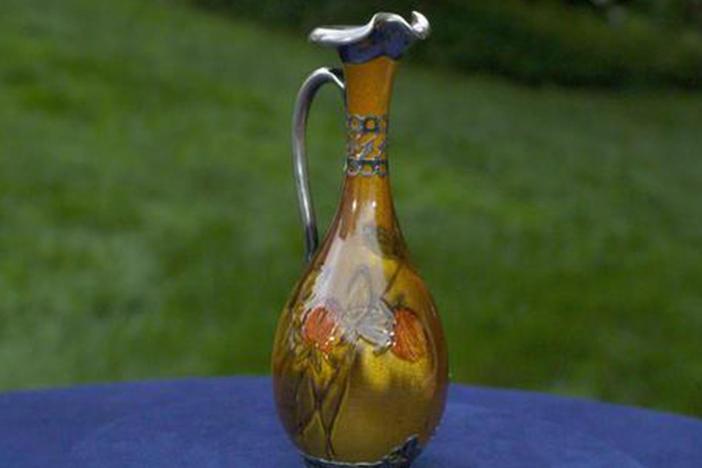 Appraisal: 1892 Rookwood Ewer with Gorham Silver