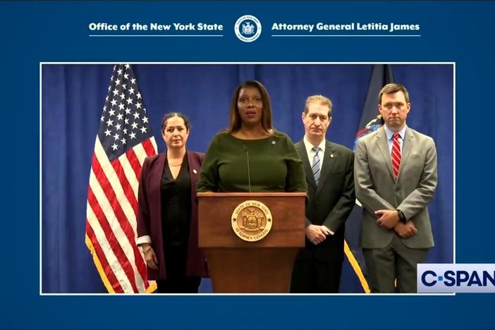 Letitia James brings fraud suit, and the impact of abortion on women voters.