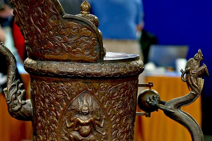 Appraisal: 19th-Century Himalayan Bronze Ewer, from Detroit Hour 2.