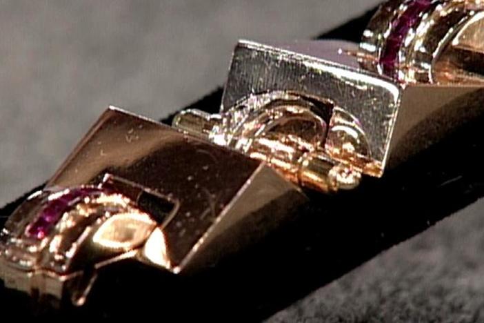 Appraisal: Gold, Diamond & Ruby Bracelet, ca. 1945, from Vintage Pittsburgh