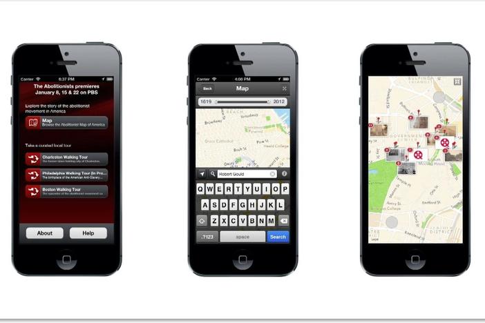 Download the American Experience: Mapping History iPhone app, featuring The Abolitionists.