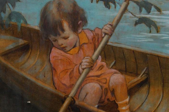 Appraisal: Jessie Wilcox Smith Oil with Charcoal, ca. 1890, from San Diego Hour 2