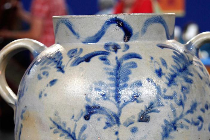Appraisal: Salt-Glazed Stoneware Water Cooler, ca. 1830, from Biloxi Hour 2
