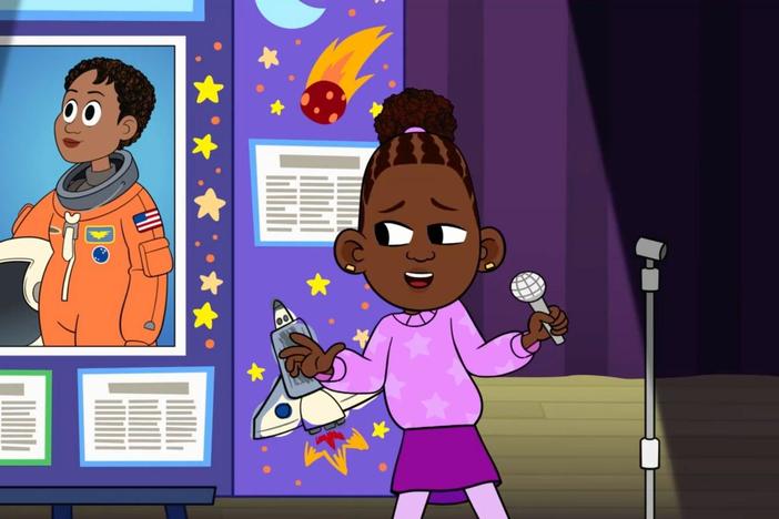 The Loops kids and Everett make a carnival for Luke. / Louisa raps her school presentation