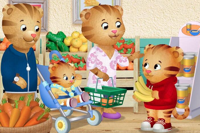 Daniel is feeling too excited at the neighborhood market and needs to calm down.