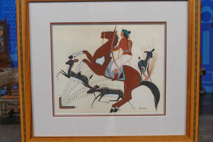 Appraisal: Narciso Abeyta (Ha So De) Painting, ca. 1935